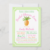 Pineapple Luau Bruids Douche Uitnodiging (Voorkant)