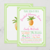 Pineapple Luau Bruidsfeest Uitnodiging (Voorkant / Achterkant)