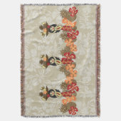 Pineapple Luau Hawaiian Hula Girl Throw Blankets Deken (Voorkant Verticaal)