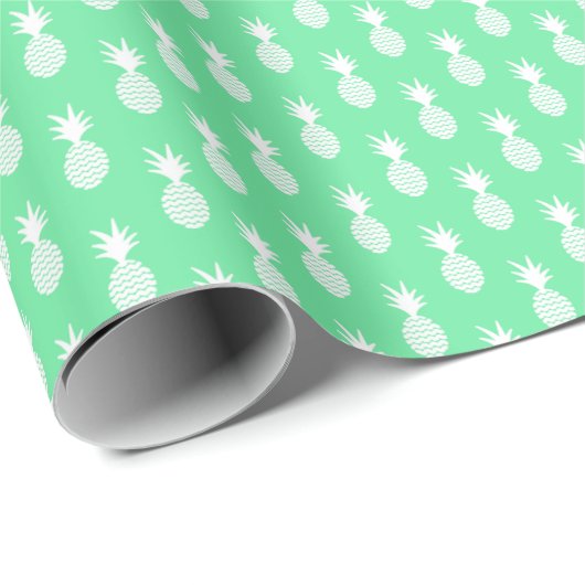 Pineapple Mint Pattern Cadeaupapier (Rol Hoek)