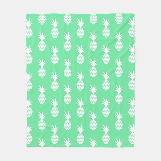 Pineapple Mint Pattern Fleece Deken (Voorkant)