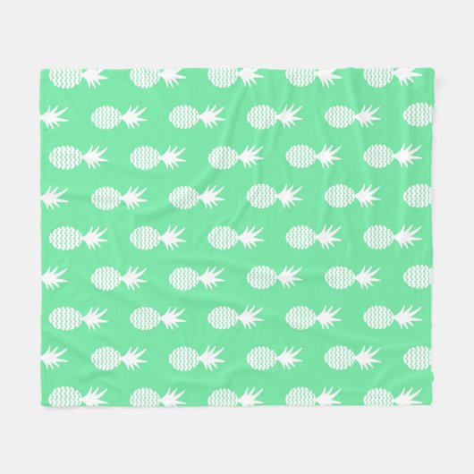Pineapple Mint Pattern Fleece Deken (Voorkant (Horizontaal))