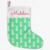 Pineapple Mint Pattern | Jouw namen toevoegen Kleine Kerstsok (Voorkant)