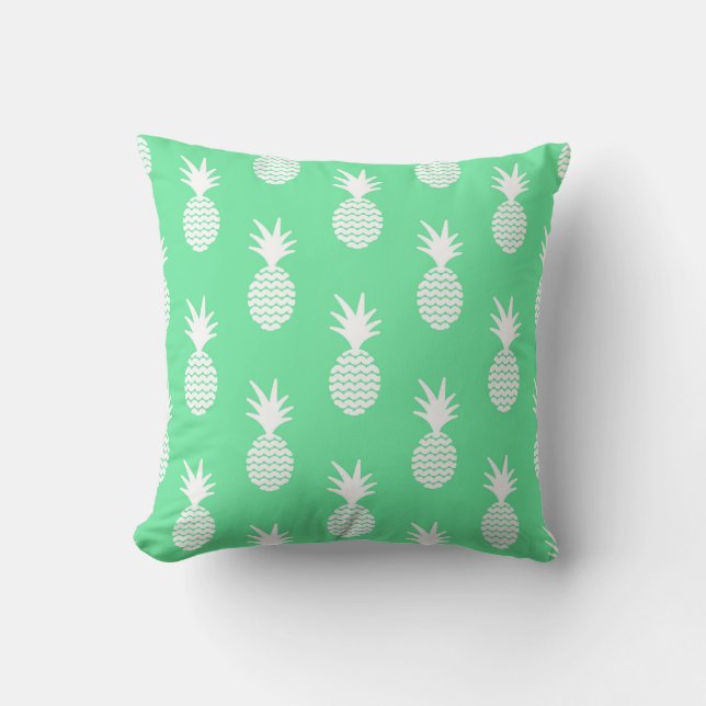Pineapple Mint Pattern Kussen (Voorkant)