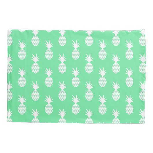 Pineapple Mint Pattern Kussensloop (Achterkant-Links)