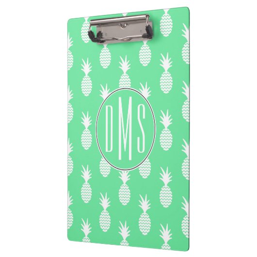Pineapple Mint Pattern | Monogram Klembord (Links)