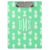 Pineapple Mint Pattern | Monogram Klembord (Voorkant)