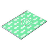 Pineapple Mint Pattern | Monogram Notitieboek (Linkerzijde)