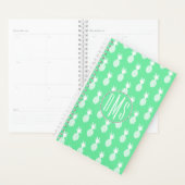 Pineapple Mint Pattern | Monogram Planner (Display)