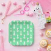 Pineapple Mint Pattern Papieren Bordje (Feest)