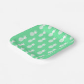 Pineapple Mint Pattern Papieren Bordje (Gebogen)