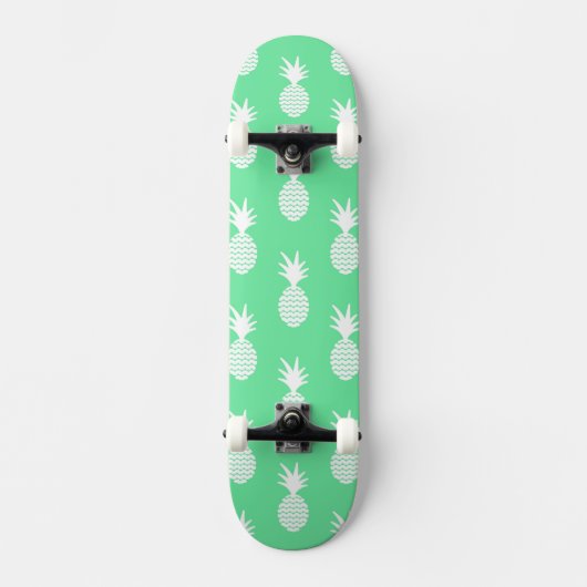 Pineapple Mint Pattern Skateboard (Voorkant)