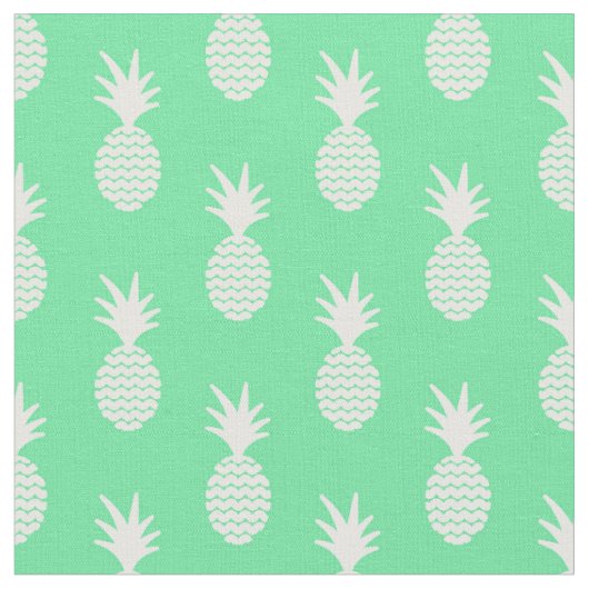 Pineapple Mint Pattern Stof (Close Up)