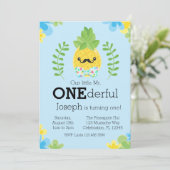 Pineapple Mr. Onederful eerste verjaardag Kaart (Staand voorkant)