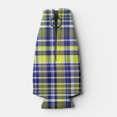 Pineapple Navy Blue White Preppy Madras Monogram Flesjeskoeler (Achterkant)
