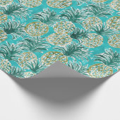 PINEAPPLE O'CLOCK Tropical Whimsical Waterverf Cadeaupapier (Hoek)