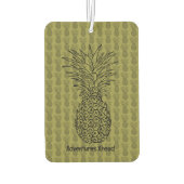 Pineapple on Green Background Pattern Luchtverfrisser (Achterkant)