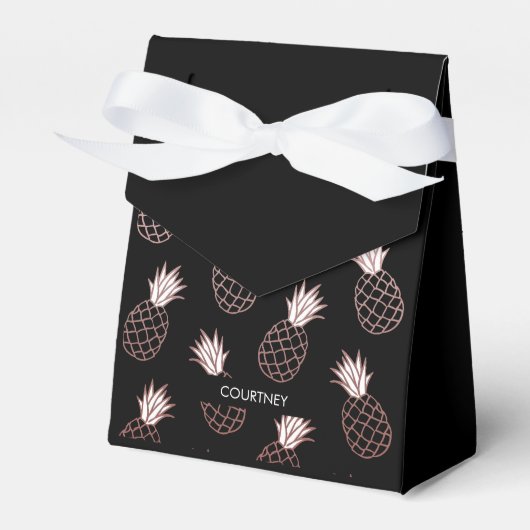 Pineapple Pattern Bedankdoosjes (Voorkant Zijde)