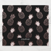 Pineapple Pattern Likeurfles Etiket (Enkel label)
