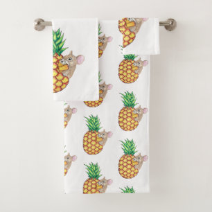 Pineapple Pika neemt een Chomp Bad Handdoek