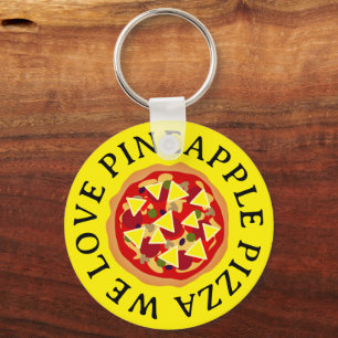Pineapple Pizza liefhebber sleutelhanger cadeau