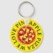 Pineapple Pizza liefhebber sleutelhanger cadeau (Achterkant)