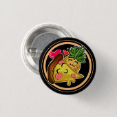 Pineapple Pizza Love Button (Voorkant /achterkant)