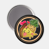 Pineapple Pizza Love Magneet (Voorkant / Achterkant)