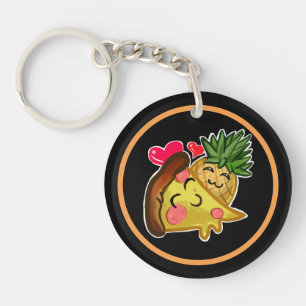 Pineapple Pizza Love Sleutelhanger
