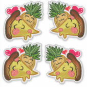 Pineapple Pizza Love Sticker (Voorkant)