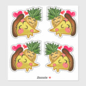 Pineapple Pizza Love Sticker (Vel)