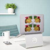 Pineapple Pizza Love Sticker (Laptop op bureau)