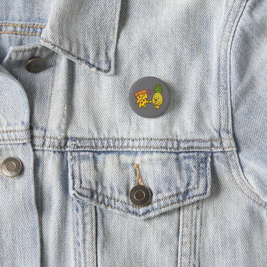 Pineapple Pizza Pin Ronde Button 3,2 Cm (In situ)