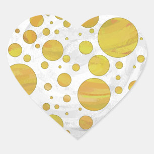 Pineapple Polka Dot Pattern Hart Sticker