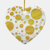 Pineapple Polka Dot Pattern Keramisch Ornament (Achterkant)