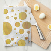Pineapple Polka Dot Pattern Theedoek (Quarter Fold)