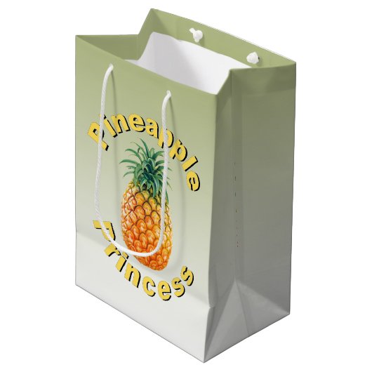 Pineapple Princess Medium Cadeauzakje (Voorkant Gekanteld)