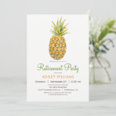 Pineapple Retirement Party Uitnodiging (Staand voorkant)