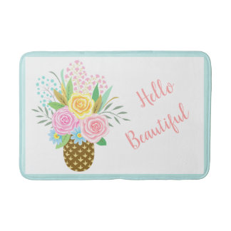 Pineapple Rose Bouquet Hallo Prazimetisch Roze Gee Badmat
