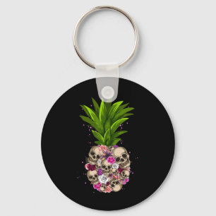 Pineapple Skull Funny Aloha strandt Hawaiian Hawai Sleutelhanger