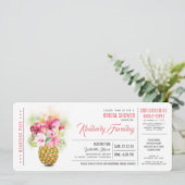 Pineapple Strand Instapass Bridal Shower Kaart (Staand voorkant)