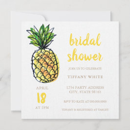 Pineapple Summer Bridal Shower-uitnodiging Kaart