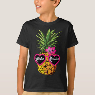 Pineapple Sungles Grappig Aloha Stranden Hawaiian T-shirt