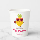 Pineapple Tiki Party - Speciaal papier Cups Luau Papieren Bekers (Voorkant)