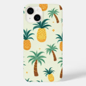 Pineapple & Tree Pattern Design iPhone14 hoesjes (Achterkant)