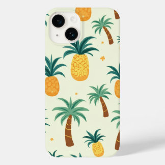 Pineapple & Tree Pattern Design iPhone14 hoesjes