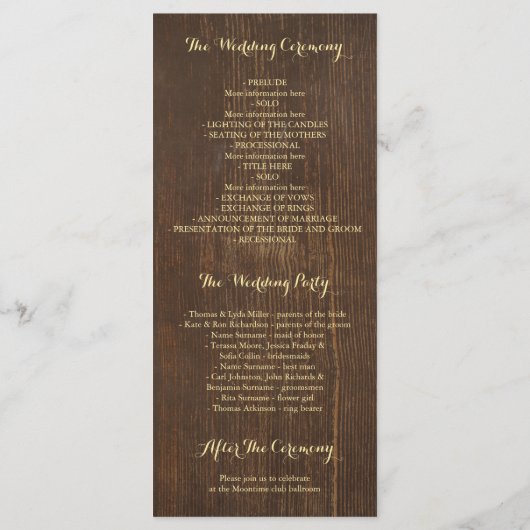 Pineapple Tropical Beach Lights Mariage Programmes (Dos)