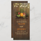 Pineapple Tropical Beach Lights Mariage Programmes (Devant / Derrière)