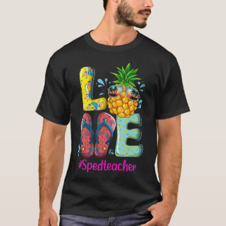 Pineapple Tropical Flip Special Education Teacher T-shirt