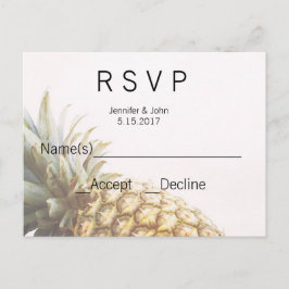 Pineapple Tropical RSVP-kaarten Uitnodiging Briefkaart